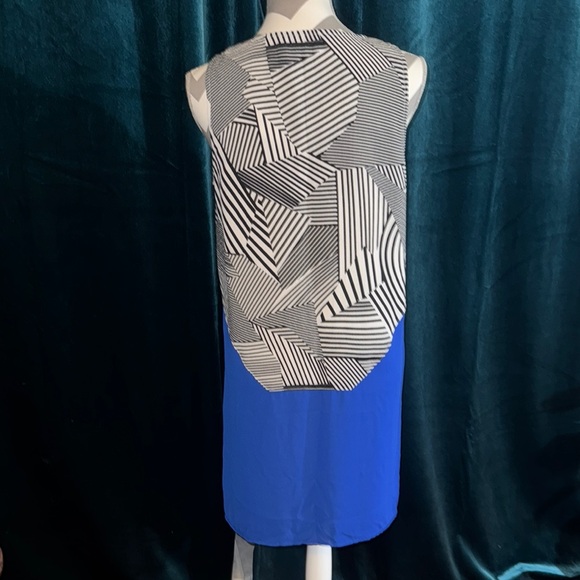 Black and White Striped Dress with Blue Bottom by THML Size Small - Picture 5 of 10